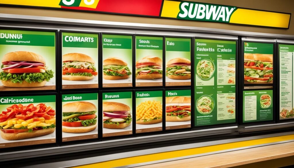 Subway menu nutrition
