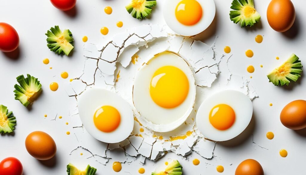 egg whites and yolks